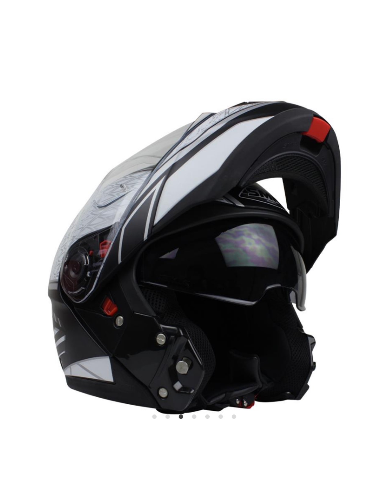 CASCO SMK GLIDE BASIC NEGRO/BLANCO MATE
